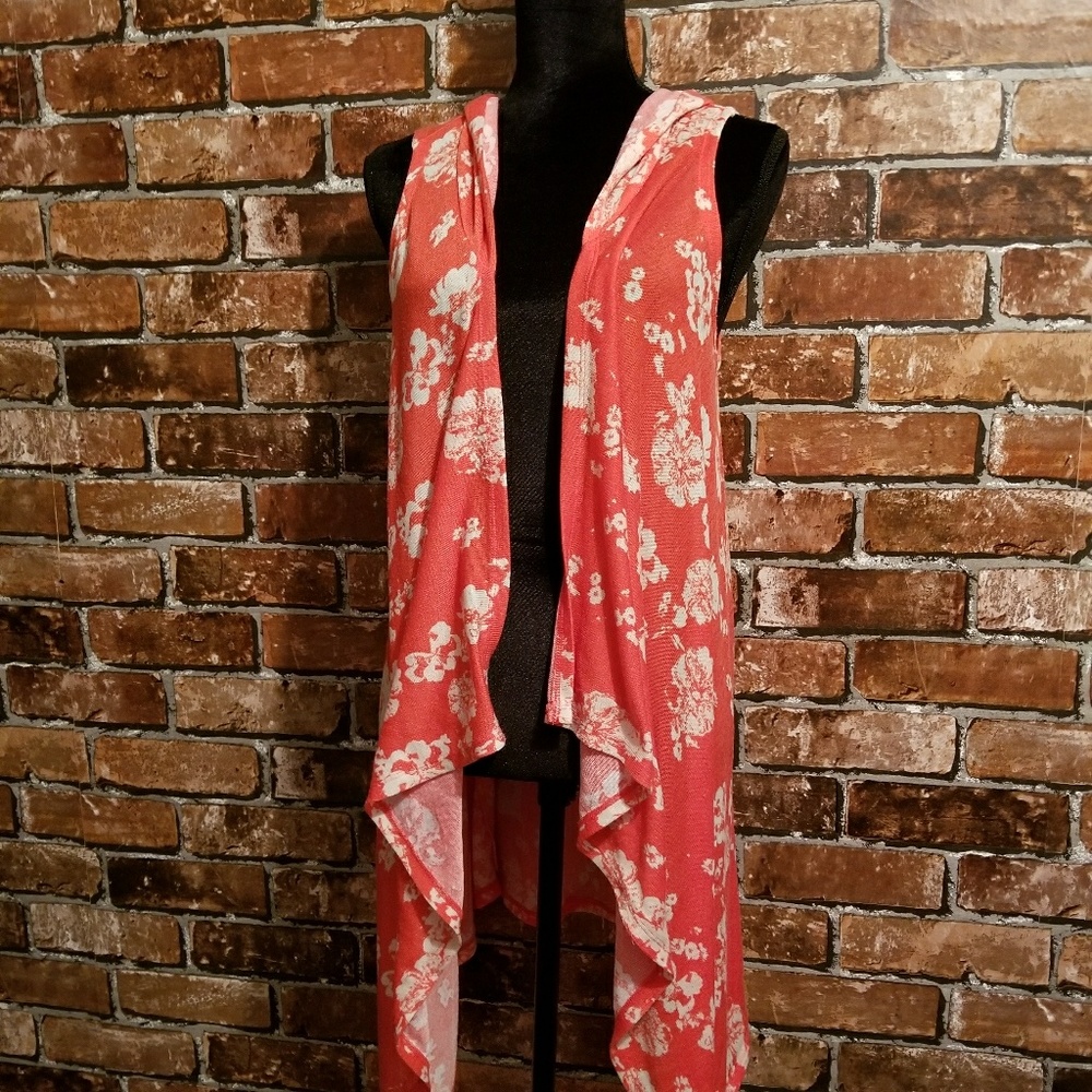 Asymmetrical Hooded Open Front Cardigan